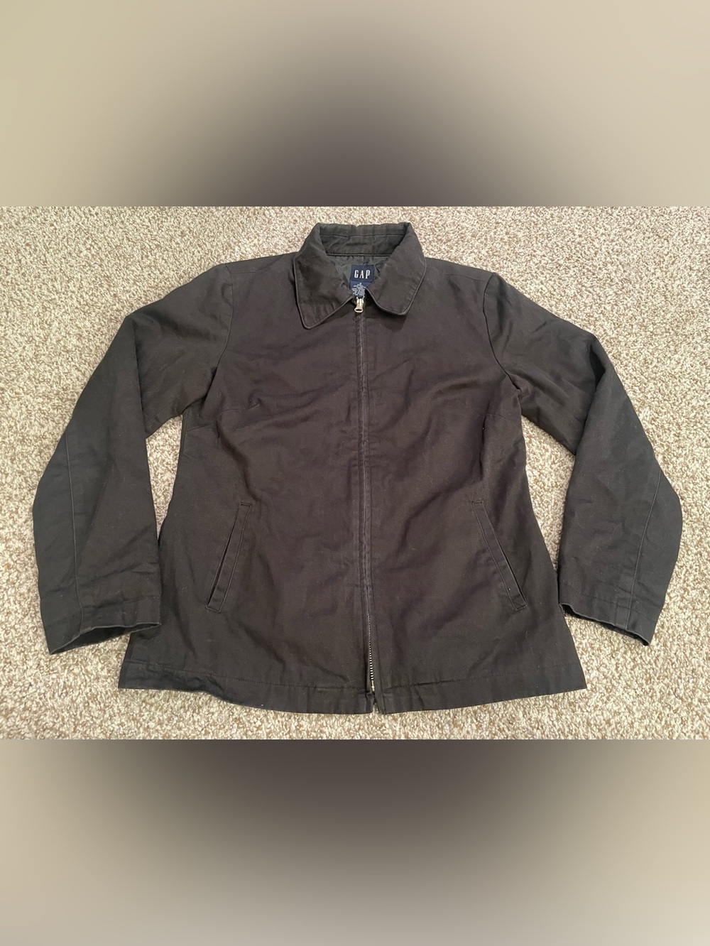 Gap Women’s Collared Full Zip‎ Jacket Black Small